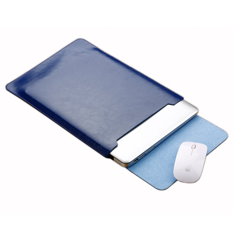 SOYAN Leather Sleeve Pouch with Mouse Pad for MacBook 12-inch with Retina Display (2015)