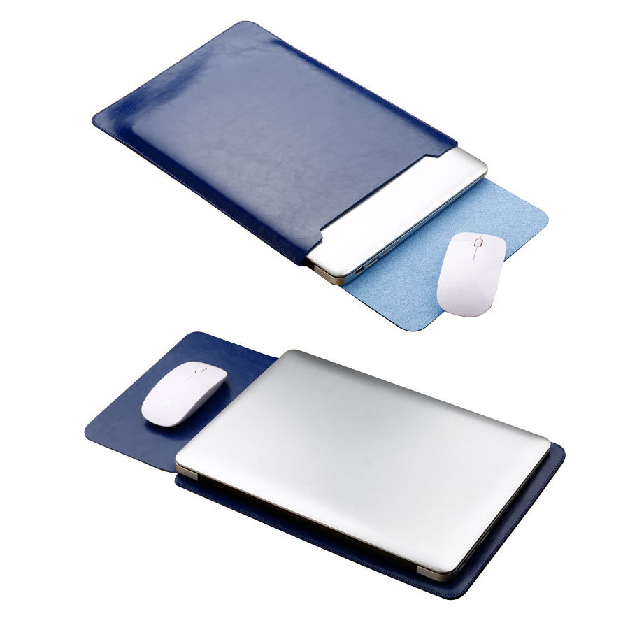 SOYAN Leather Sleeve Pouch with Mouse Pad for MacBook 12-inch with Retina Display (2015)