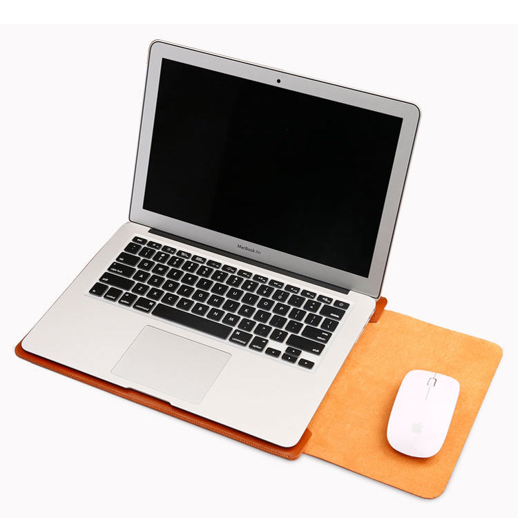 SOYAN Leather Sleeve Pouch with Mouse Pad for MacBook 12-inch with Retina Display (2015)