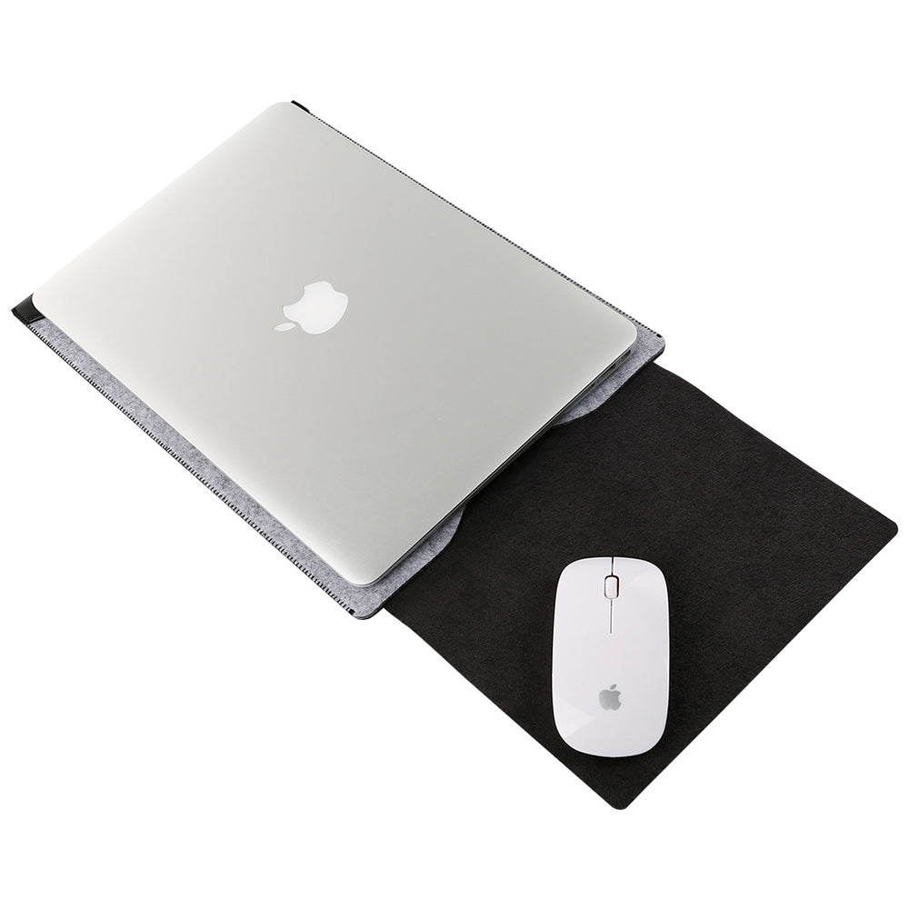 SOYAN 2-in-1 Anti-scratch Leather Pouch Case and Mouse Pad for MacBook 12-inch with Retina Display