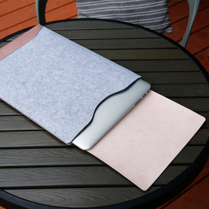 SOYAN 2-in-1 Anti-scratch Leather Pouch Case and Mouse Pad for MacBook 12-inch with Retina Display