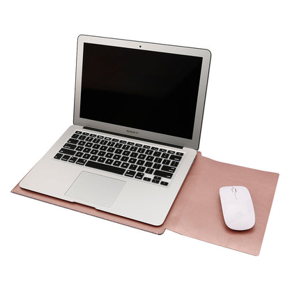 SOYAN 2-in-1 Anti-scratch Leather Pouch Case and Mouse Pad for MacBook 12-inch with Retina Display