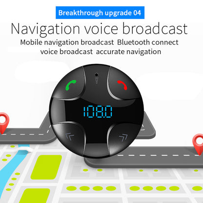 JEDX Bluetooth 4.2 Hands-free Car Kit Music MP3 Player Dual USB Car Charger