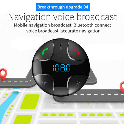 JEDX Bluetooth 4.2 Hands-free Car Kit Music MP3 Player Dual USB Car Charger