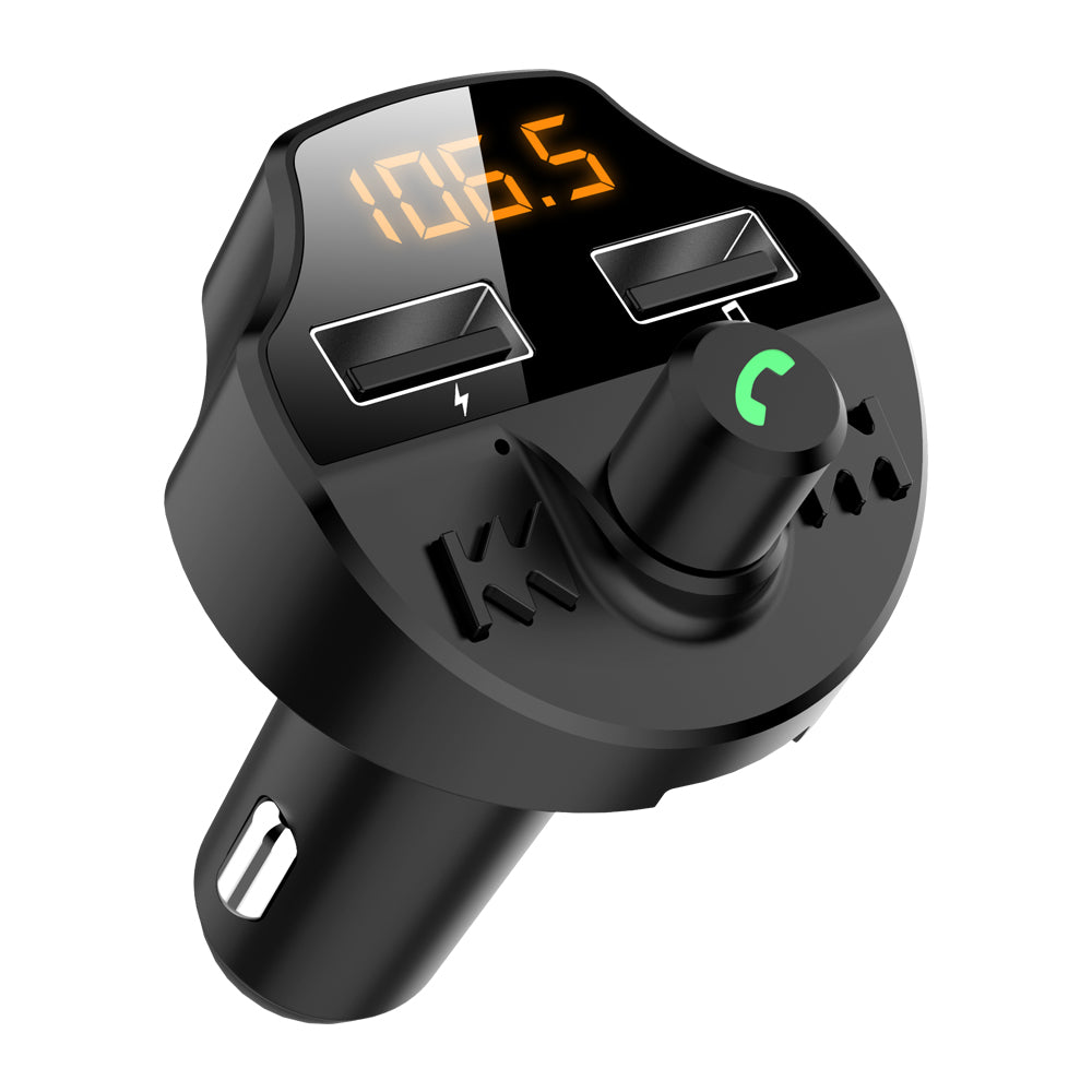 T66 Car 3.1A Quick Charge Dual USB Charger Hands-free Bluetooth 5.0 MP3 Player FM Modulator Transmitter