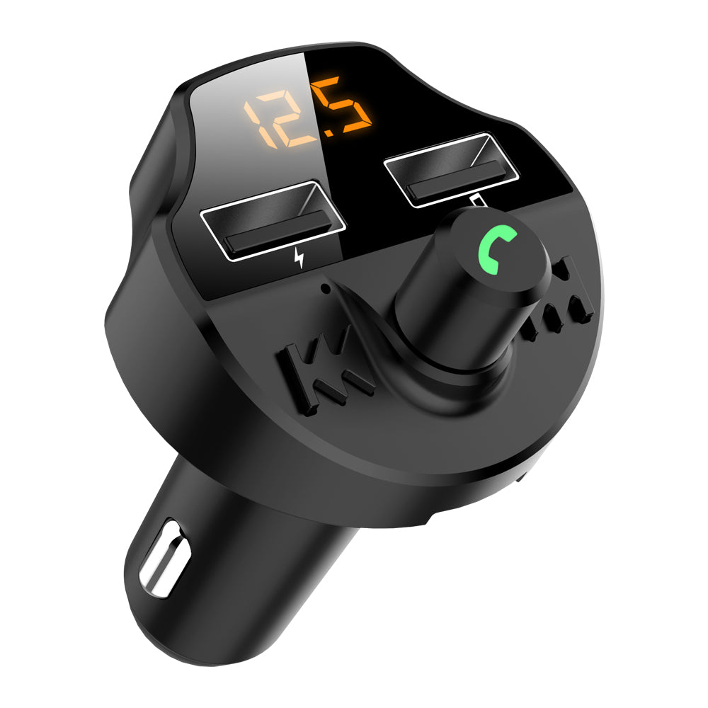 T66 Car 3.1A Quick Charge Dual USB Charger Hands-free Bluetooth 5.0 MP3 Player FM Modulator Transmitter