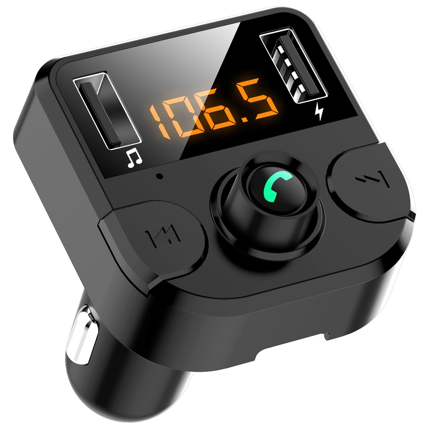 BT36B Dual USB Car Charger with FM Transmitter Bluetooth Hands free FM Modulator Car Phone Charger UniqueBud India