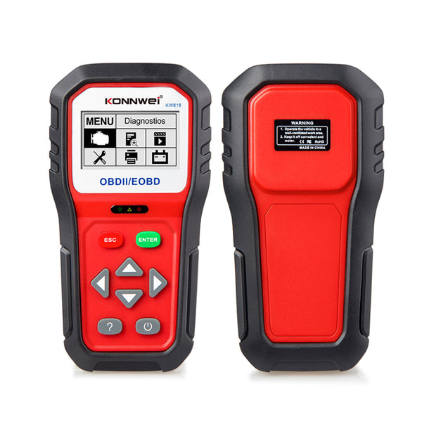 KONNWEI KW818 OBDII/EOBD Car Diagnostic Scanner 12V Battery Tester