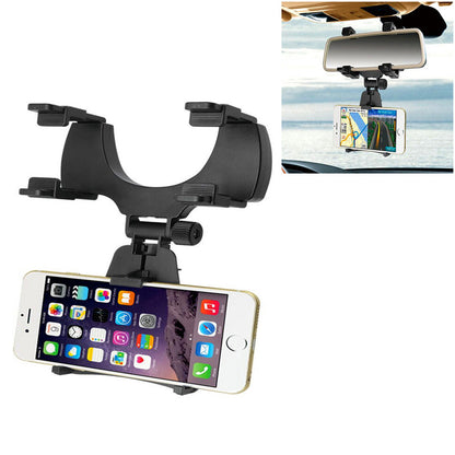 Universal Car Rearview Mirror Phone Holder Mount 360-Degree for iPhone Samsung Huawei GPS Smartphones