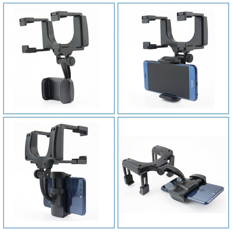 Universal Car Rearview Mirror Mount Phone Holder for iPhone Samsung Huawei GPS Smartphones