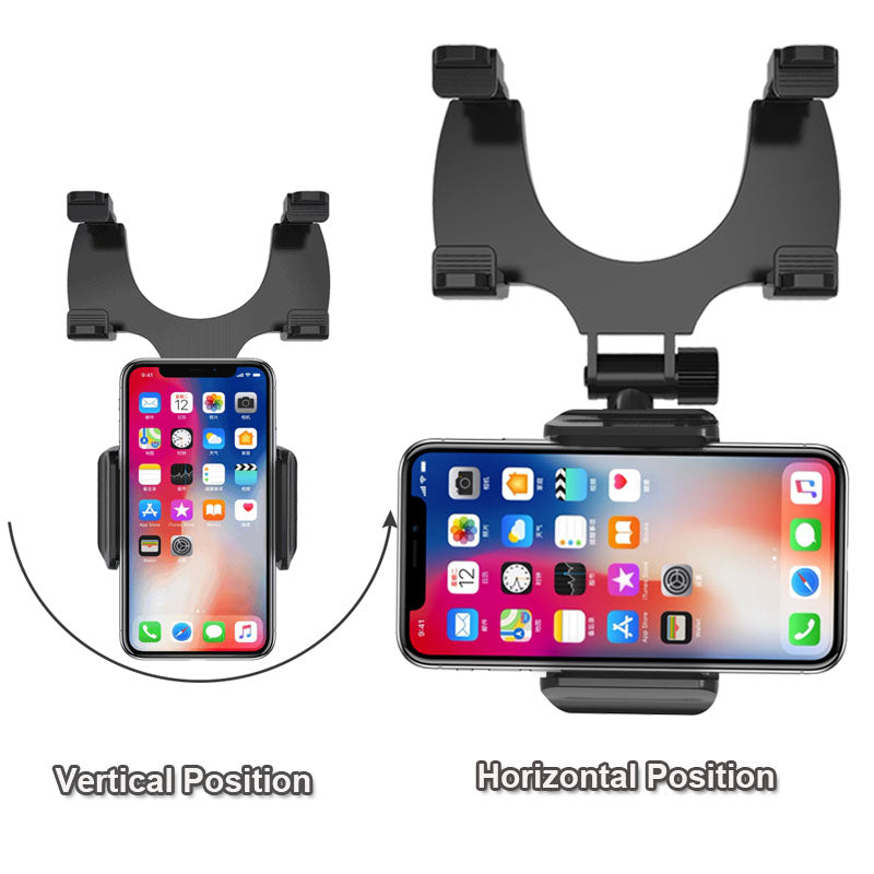 Universal Car Rearview Mirror Mount Phone Holder for iPhone Samsung Huawei GPS Smartphones