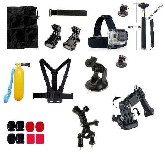 21-in-1 Gopro Outdoor Accessories Kit for GoPro Hero 4/3+/3/2/1 SJ4000/SJ5000/SJ6000 Xiaomi Yi