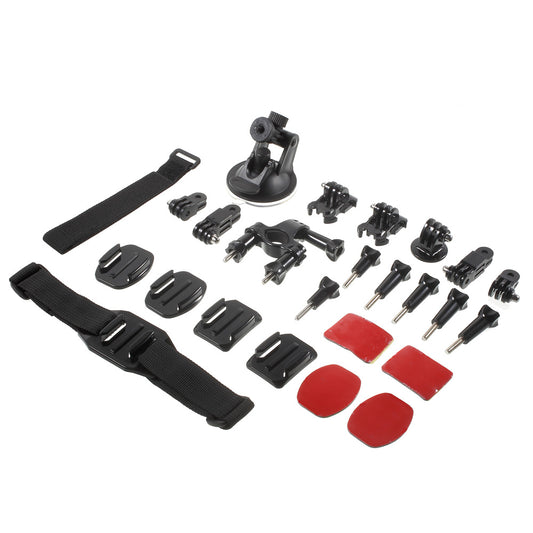 25 in 1 Outdoor GoPro Accessories Kit for GoPro Hero 4/3+/3/2/1 SJ4000/SJ5000/SJ6000 Xiaomi Yi