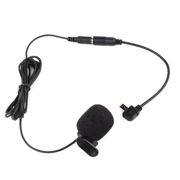 Mini USB Microphone with Clip + Mic Adapter for GoPro Hero 4/3+/3