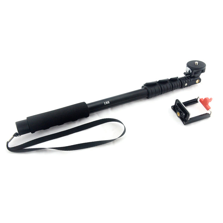Selfie Stick Monopod with Phone Clamp + Tripod Adapter for Mobile Phones and GoPro Hero Cameras