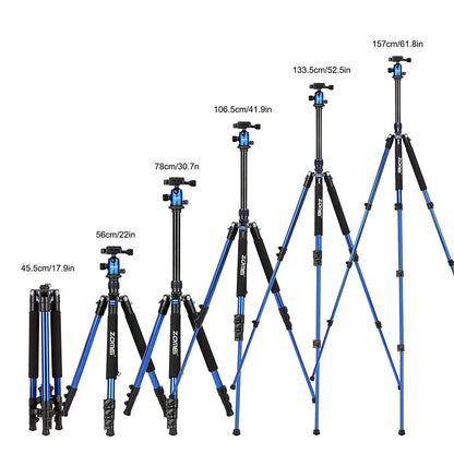ZOMEi Q555 Lightweight Professional Alluminum Alloy Camera Tripod with 360 Ball
