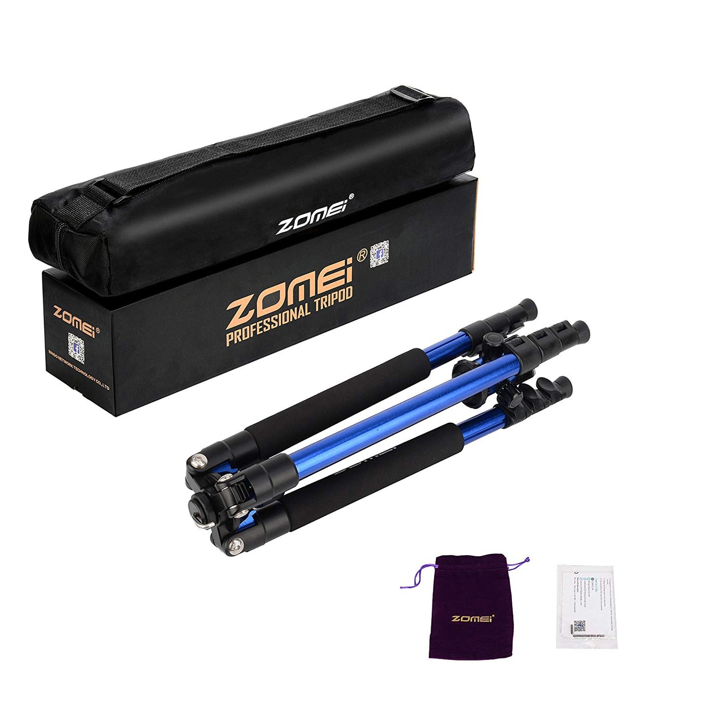 ZOMEi Q555 Lightweight Professional Alluminum Alloy Camera Tripod with 360 Ball