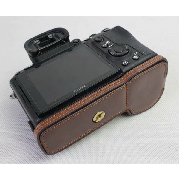 Half Camera PU Leather Protective Case for Sony ILCE-9 / A9 / A7RM3 A7RIII