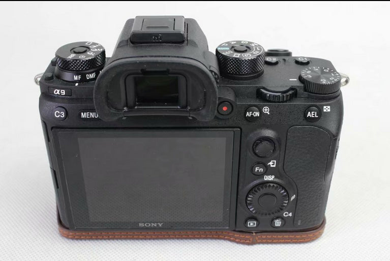Half Camera PU Leather Protective Case for Sony ILCE-9 / A9 / A7RM3 A7RIII