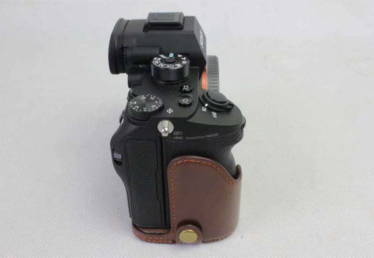 Half Camera PU Leather Protective Case for Sony ILCE-9 / A9 / A7RM3 A7RIII