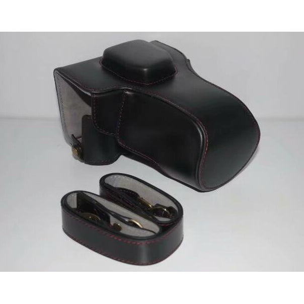 PU Leather Camera Protective Pouch Bag + Strap + Camera Lens Bag for Olympus EM5II / E-M5 Mark II