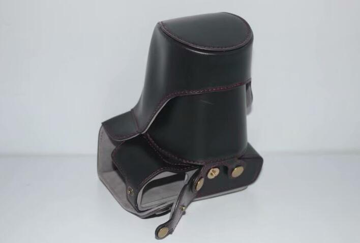 PU Leather Camera Protective Pouch Bag + Strap + Camera Lens Bag for Olympus EM5II / E-M5 Mark II
