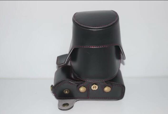 PU Leather Camera Protective Pouch Bag + Strap + Camera Lens Bag for Olympus EM5II / E-M5 Mark II