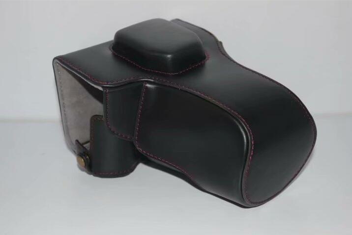 PU Leather Camera Protective Pouch Bag + Strap + Camera Lens Bag for Olympus EM5II / E-M5 Mark II