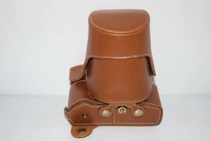 PU Leather Camera Protective Pouch Bag + Strap + Camera Lens Bag for Olympus EM5II / E-M5 Mark II