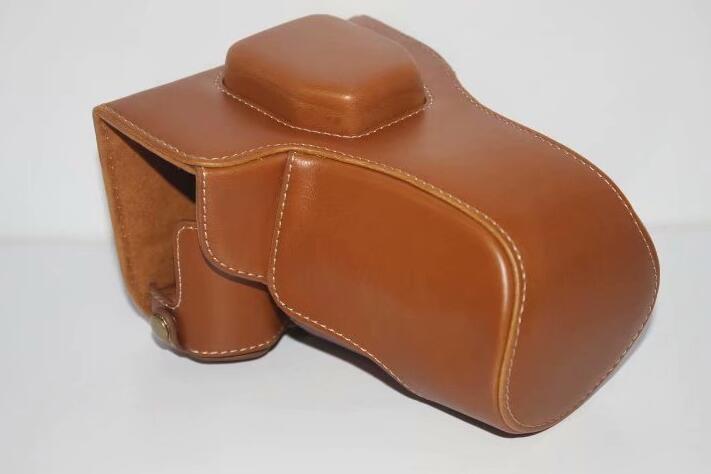 PU Leather Camera Protective Pouch Bag + Strap + Camera Lens Bag for Olympus EM5II / E-M5 Mark II