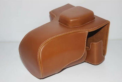 PU Leather Camera Protective Pouch Bag + Strap + Camera Lens Bag for Olympus EM5II / E-M5 Mark II