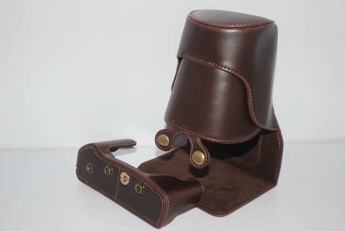 PU Leather Camera Protective Pouch Bag + Strap + Camera Lens Bag for Olympus EM5II / E-M5 Mark II
