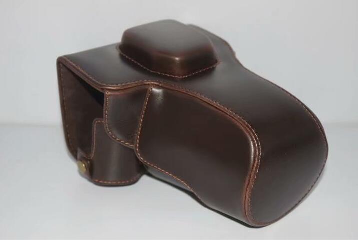 PU Leather Camera Protective Pouch Bag + Strap + Camera Lens Bag for Olympus EM5II / E-M5 Mark II