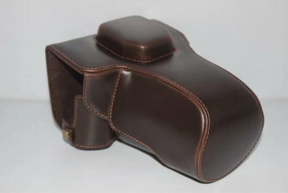 PU Leather Camera Protective Pouch Bag + Strap + Camera Lens Bag for Olympus EM5II / E-M5 Mark II