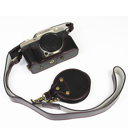 PU Leather Half Camera Case Cover for Fujifilm Fuji X-T200
