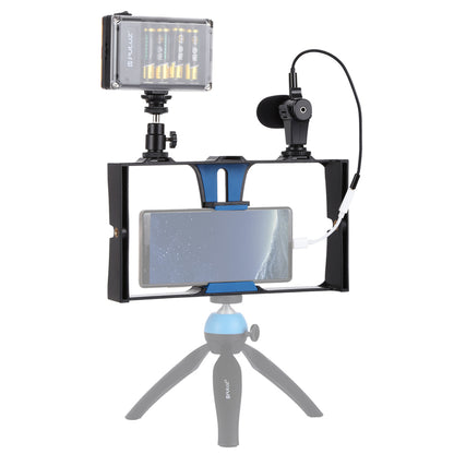 PULUZ PKT3022 3-in-1 Mobile Video Recording Video Rig Kits [Microphone+Vlogging Rig+ Fill Light]