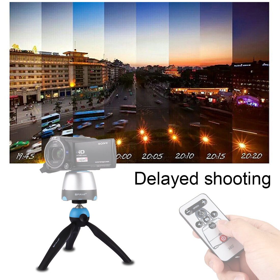 PULUZ PU361 Mini Tripod Mount with 360 Degree Ball Head for GoPro DSLR Cameras