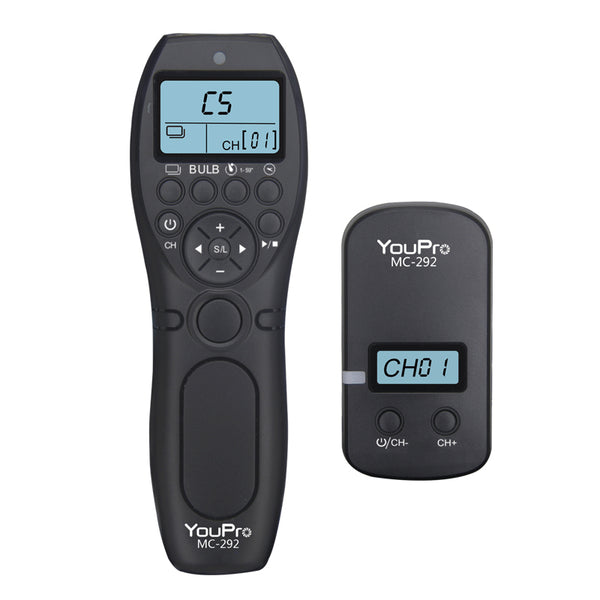 MC-292 2.4G Wireless Remote Control LCD Timer Shutter Transmitter + Receiver for Nikon/Canon/Sony/Panasonic