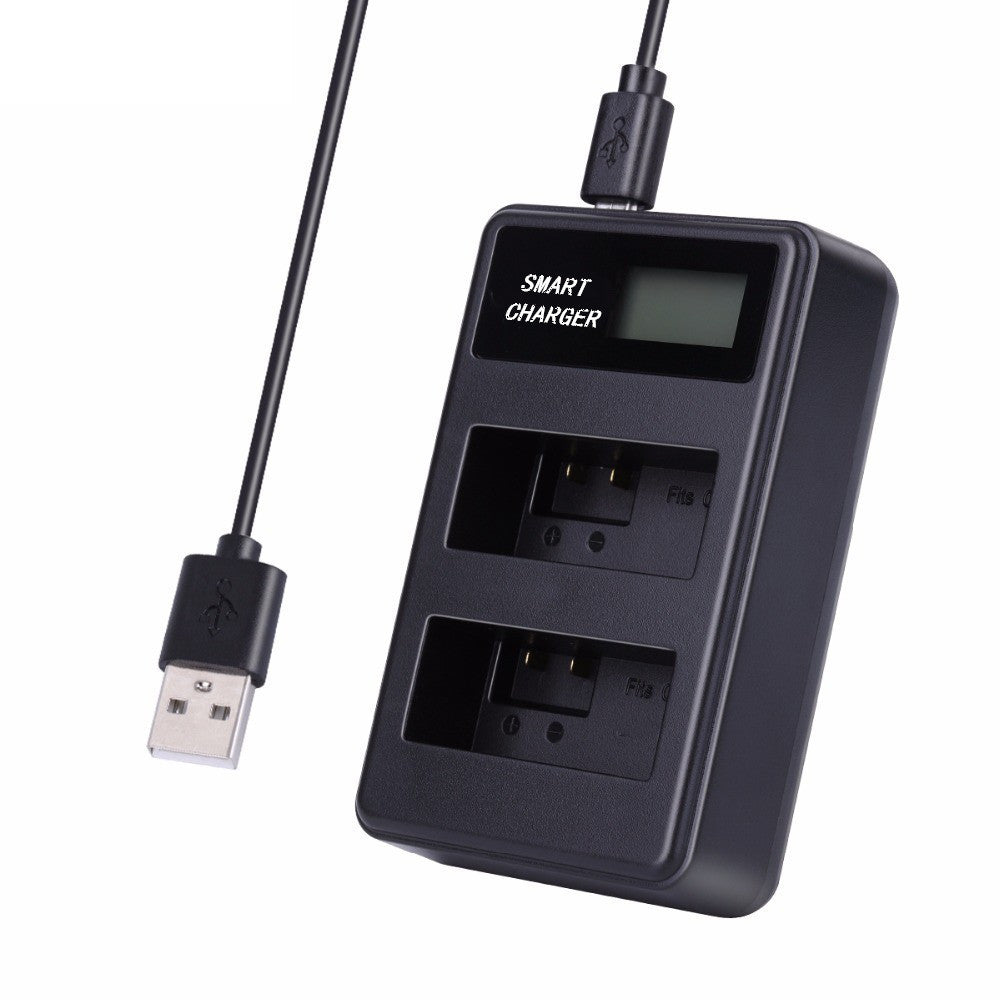 LCD Display 2-Channel DMW-BMB9E USB Battery Charger for Panasonic Lumix DMC-FZ80, DMC-FZ82, DMC-FZ40 etc