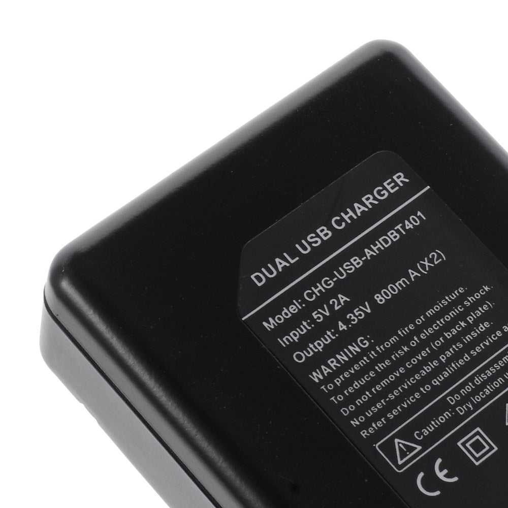 Portable Dual Ports Battery Charger for GoPro Hero 4