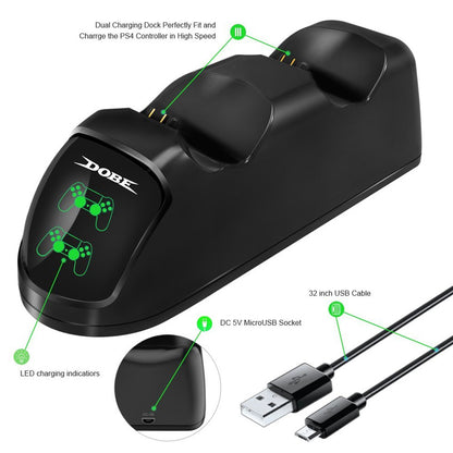 TP4-889 Charging Dock Dual Stand Charger Base for DOBE PS4/PS4 Slim/PS4 Pro Dualshock Controller