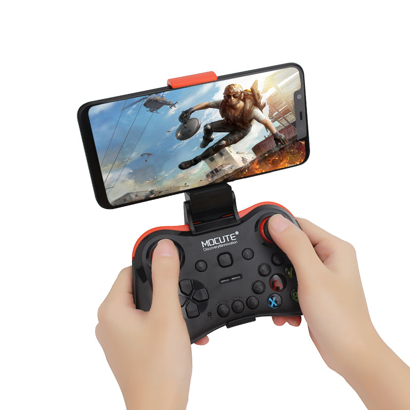 MOCUTE 056 Bluetooth Wireless Game Handle Android Joystick VR Joypad Mobile Controller for PUBG Smartphone TV Box PC + Support