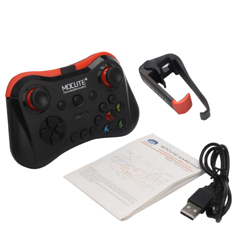 MOCUTE 056 Bluetooth Wireless Game Handle Android Joystick VR Joypad Mobile Controller for PUBG Smartphone TV Box PC + Support