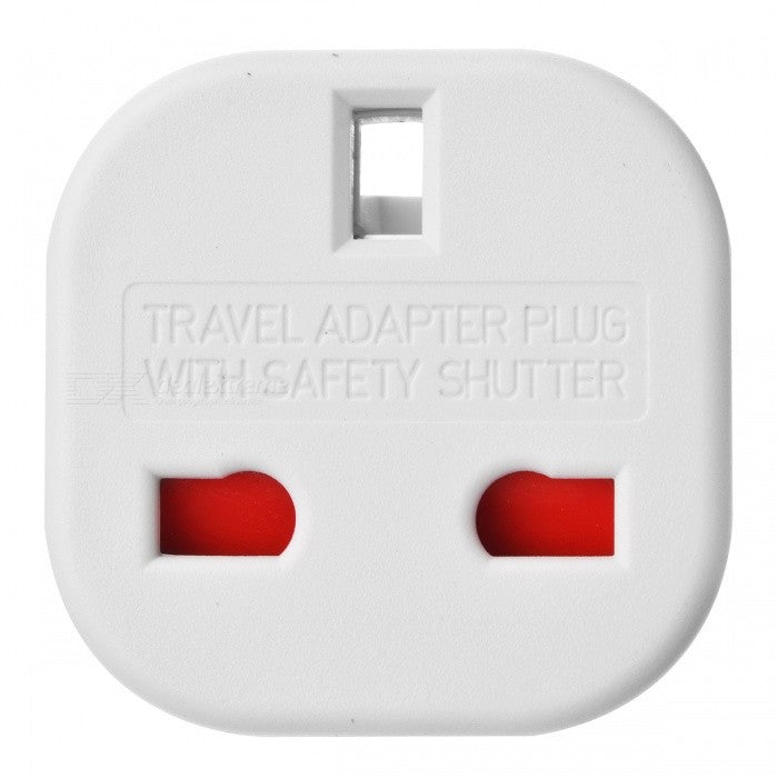 10Pcs/Set EU to UK AC Power Travel Adapter Plug Converter with Safety Shutter- White
