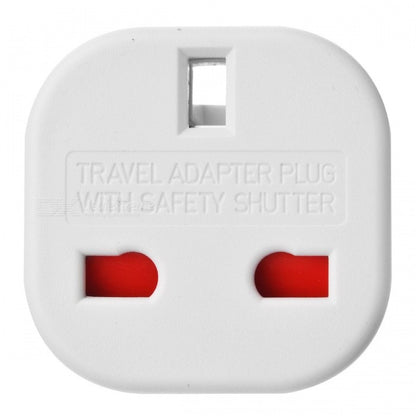 10Pcs/Set EU to UK AC Power Travel Adapter Plug Converter with Safety Shutter- White