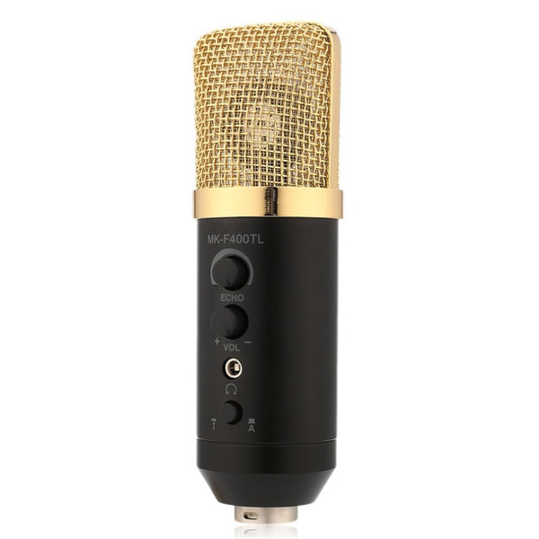 MK-F400TL Professional Condenser Microphone Large Diaphragm Studio Recording Microphone for Computer Mobile Phone