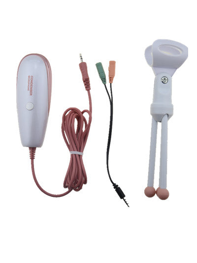 YANMAI SF-500 3.5mm Condenser Microphone Noise Canceling Desktop Mic for Skype Chatting Singing Recording