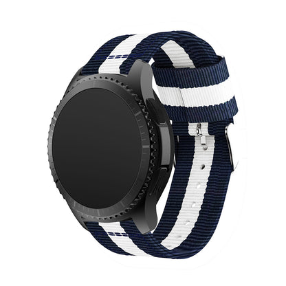22mm Woven Nylon Adjustable Replacement Watch Band for Samsung Gear S3 Frontier / Classic