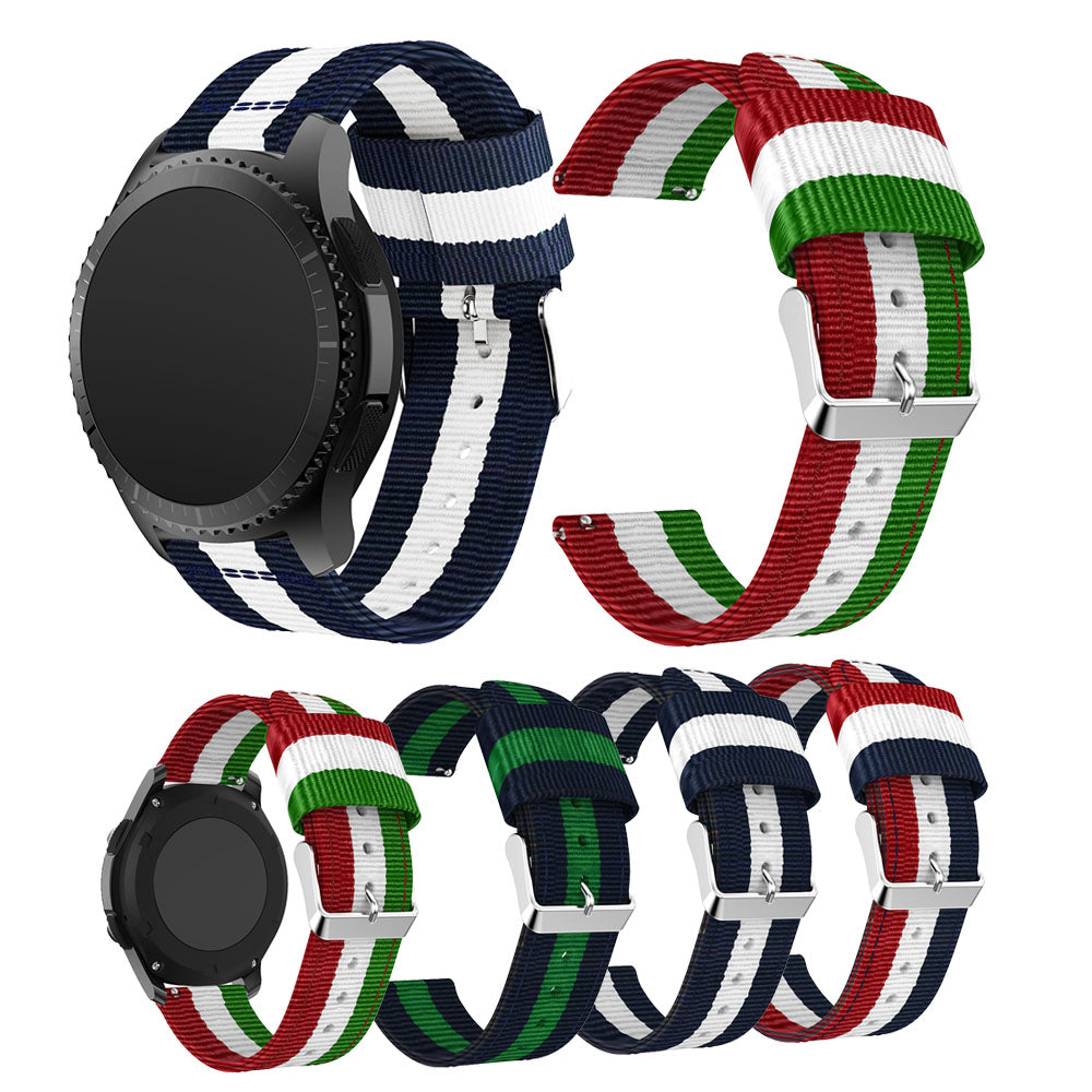 22mm Woven Nylon Adjustable Replacement Watch Band for Samsung Gear S3 Frontier / Classic