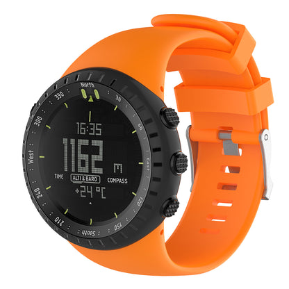Flexible Silicone Watch Strap with Installation Tools for Suunto Core All Black